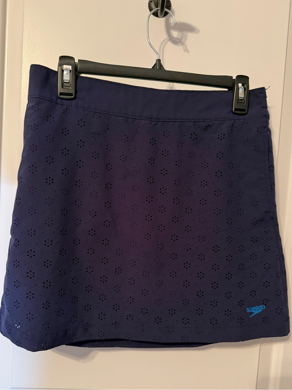 Speedo Navy Eyelet Swim Skort Small